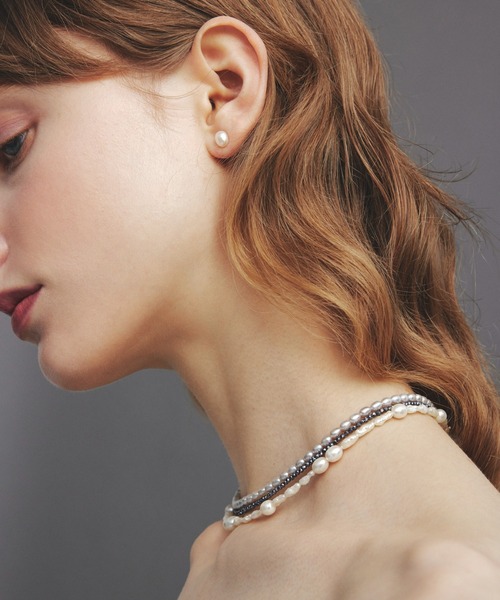 ネックレス 「les bonbon」permanent pearl choker/パーマネント パール チョーカー レディースの画像