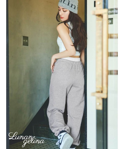 Lunangelina スウェットパンツ ジャージ Double Waist Sweat Lunangelina スウェットパンツ ジャージ Double Waist Sweat