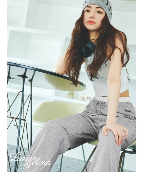 Lunangelina スウェットパンツ ジャージ Double Waist Sweat
