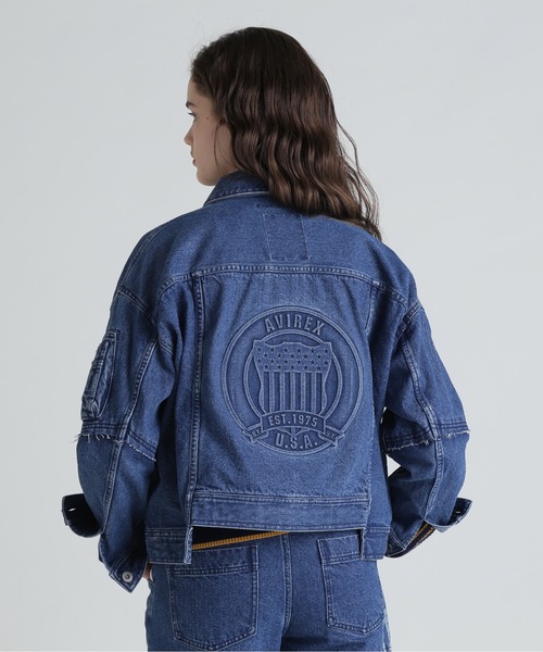 AVIREX（アヴィレックス） デニムジャケット gジャン L/S EMBOSSING
