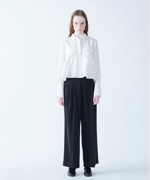 Marilyn Moon レイヤードラッフルブラウス レディース