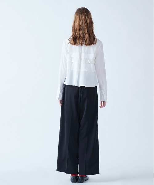 Marilyn Moon レイヤードラッフルブラウス レディース