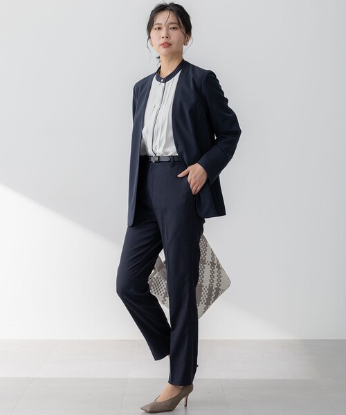 23区 ブラウス シャツ 「吸水速乾/UVケア/洗える」ストレッチ