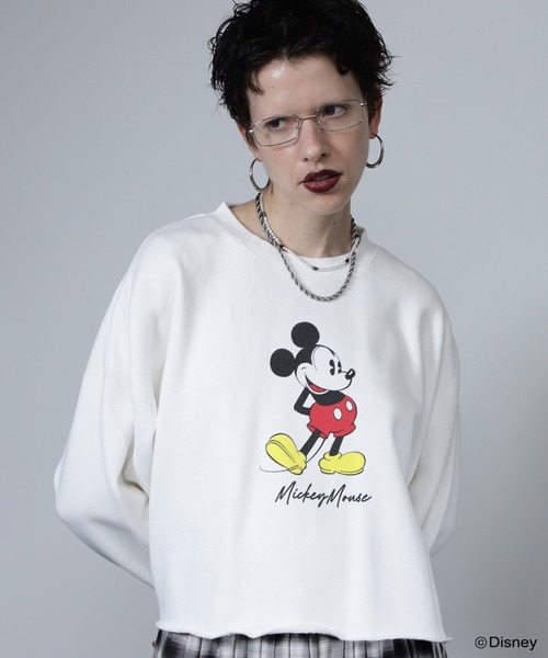 tシャツ standing/MICKEY MOUSE/sweat レディース