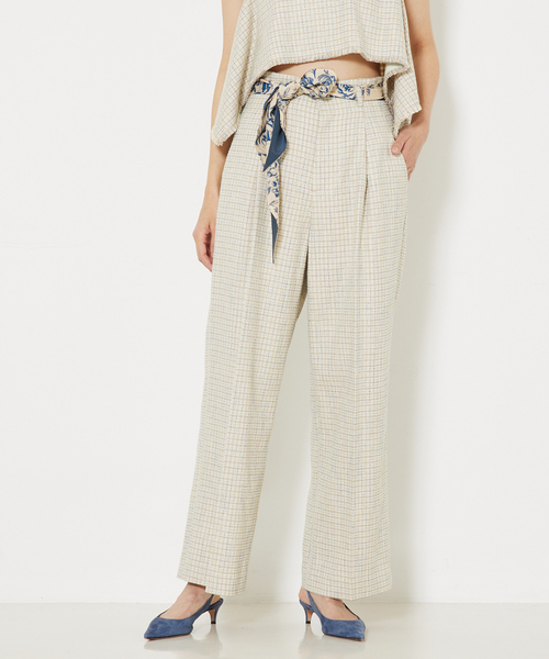 qualite パンツ ミックスカラーツイードパンツ レディース : ZOZOTOWN 