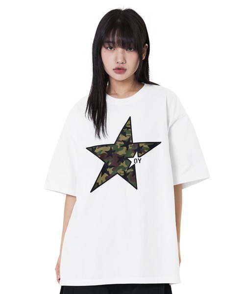tシャツ 「OY/オーワイ」 CAMO STAR TEE/カモスター半袖Tシャツ レディース メンズ OY tシャツ 「OY/オーワイ」 CAMO STAR TEE/カモスター半袖T