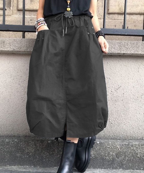 Sally Lunn スカート 裾ゴムAラインミディ丈スカート : ZOZOTOWN Yahoo