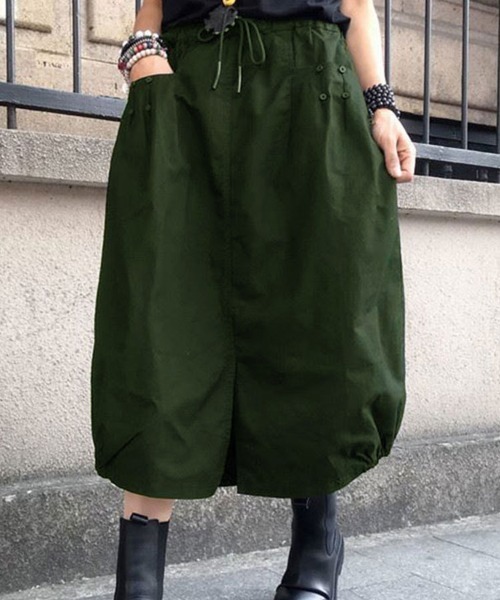 Sally Lunn スカート 裾ゴムAラインミディ丈スカート : ZOZOTOWN Yahoo