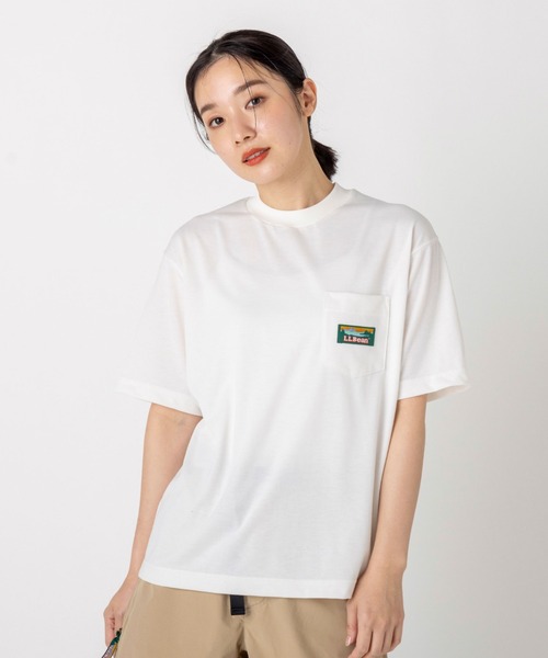 tシャツ 「JAPAN EDITION」カントン・カタディン・ポケット・ティ レディース L.L.Bean tシャツ 「JAPAN EDITION」カントン・カタディン