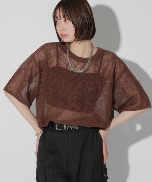 tシャツ 「UNISEX」フラワージャガードスポンジプルオーバー レディース メンズ