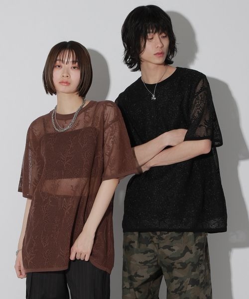 tシャツ 「UNISEX」フラワージャガードスポンジプルオーバー レディース メンズ Anui tシャツ 「UNISEX」フラワージャガードスポンジプル