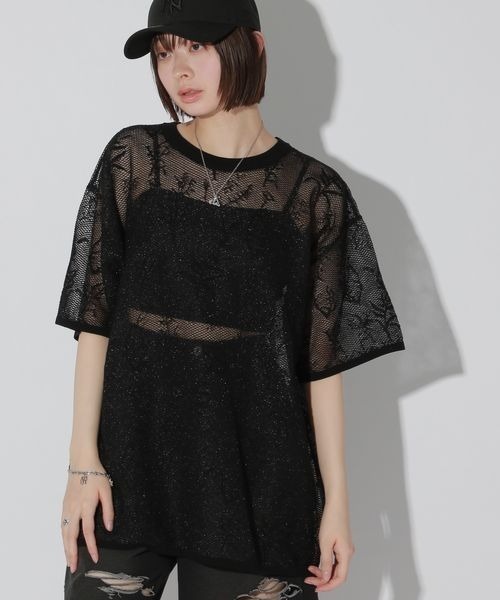 tシャツ 「UNISEX」フラワージャガードスポンジプルオーバー レディース メンズ Anui tシャツ 「UNISEX」フラワージャガードスポンジプル
