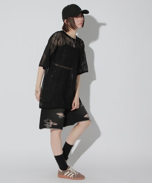 tシャツ 「UNISEX」フラワージャガードスポンジプルオーバー レディース メンズ Anui tシャツ 「UNISEX」フラワージャガードスポンジプル