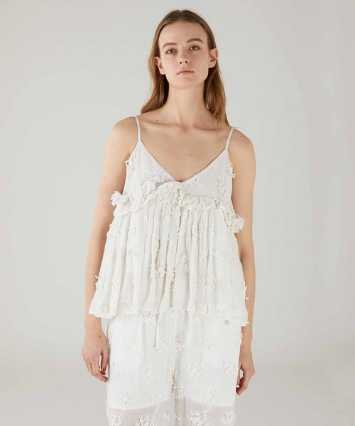 キャミソール 「crinkle crinkle crinkle」3D embroidery camisole/3D刺繍キャミソール