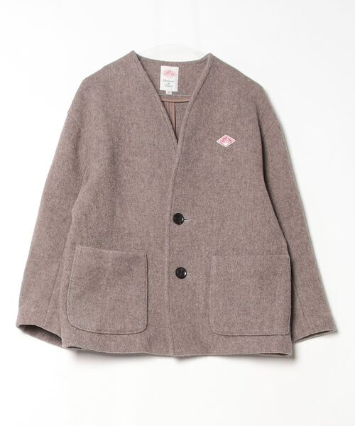Danton（ダントン） ノーカラージャケット MEDIUM グレー レディース