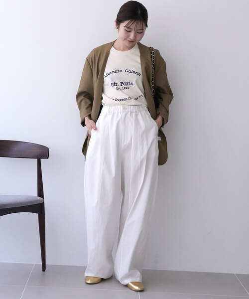 「SLOBE IENA」 半袖Tシャツ FREE ホワイト レディース SLOBE IENA 「SLOBE IENA」 半袖Tシャツ FREE ホワイト
