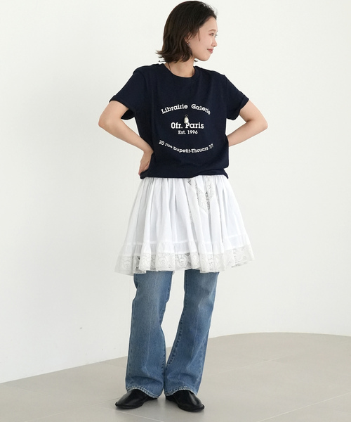 「SLOBE IENA」 半袖Tシャツ FREE ホワイト レディース SLOBE IENA 「SLOBE IENA」 半袖Tシャツ FREE ホワイト