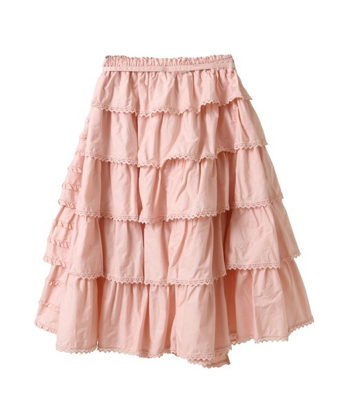 【PINK HOUSE】たたみプリーツティアードロングスカート　日本製 プリーツティアードロングスカート[商品：PN23AW-011] - PUNYUS