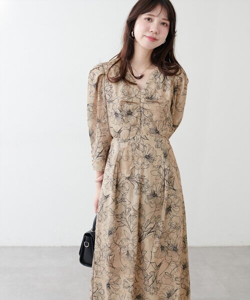 新品未使用　SONO ジャガードワンピース シアージャガードスタッズキャミワンピース(S OFF WHITE): ONEPIECE