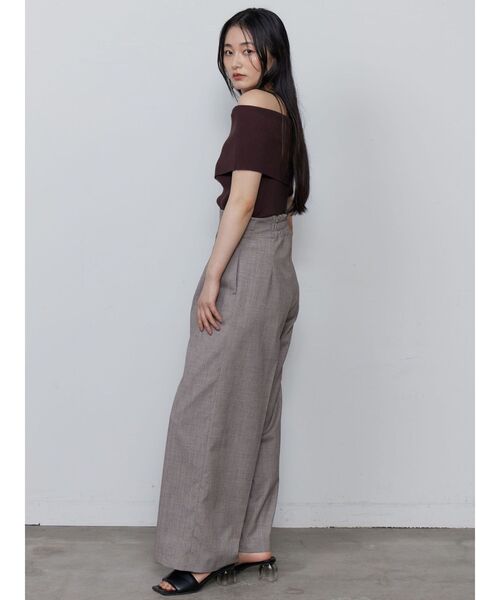LAGUNAMOON ニット セーター オフショルダーリブニットプル