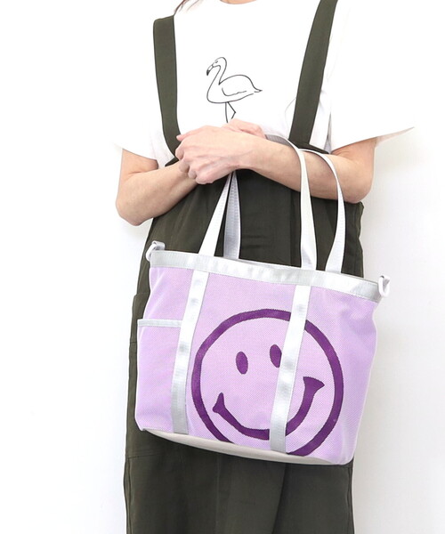 COOCO（クーコ） トートバッグ SMILEY×COOCO メッシュ素材
