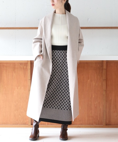 「SETUP7」 「maison breeze」チェスターコート M ブラック レディース_画像4