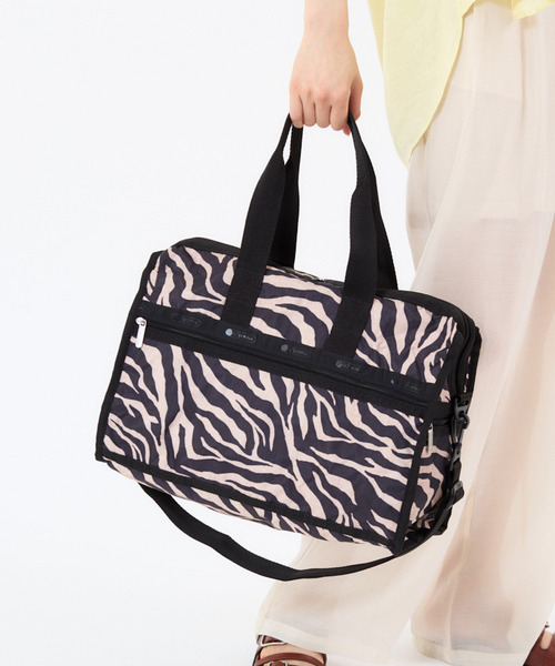 LeSportsac ボストンバッグ DELUXE MED WEEKENDER ラフィア