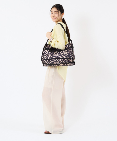 LeSportsac ボストンバッグ DELUXE MED WEEKENDER ラフィア