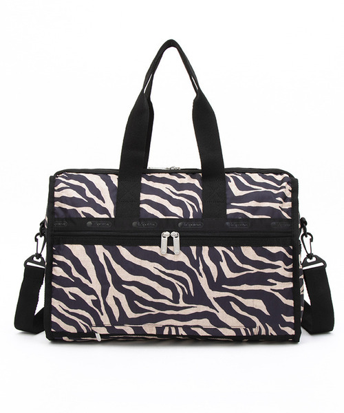 LeSportsac ボストンバッグ タトゥー風プリント LeSportsac ボストンバッグ DELUXE MED WEEKENDER ラフィア