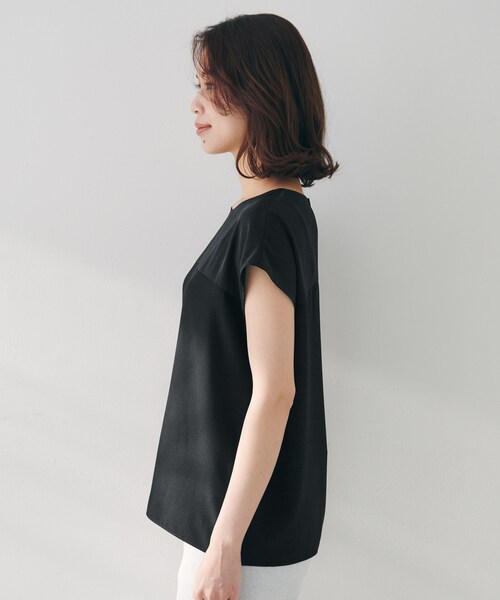 ブラウス シャツ UVカットサテンブラウス レディース UNTITLED ブラウス シャツ 「UVカット/接触冷感/きれいめ