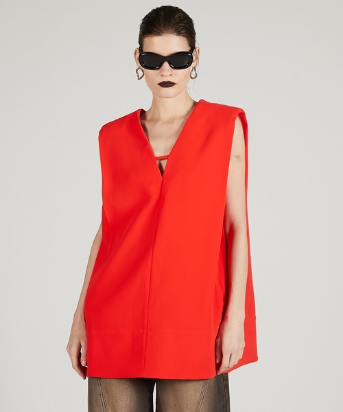 ボクシーVネックトップ / Boxy V Neck Top レディース