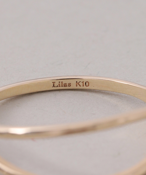Lilas 指輪 リング V型フォークリング K10 レディース : ZOZOTOWN