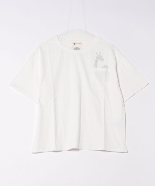 tシャツ (BD)「BARNDOOR」アニマル プリント 胸ポケット付き Tシャツ レディース