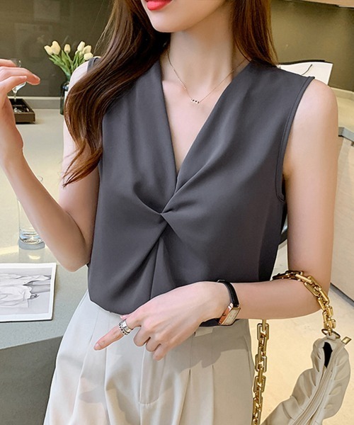 [Miniministore] [Yong Tong] безрукавка блуза X-LARGE черный женский 