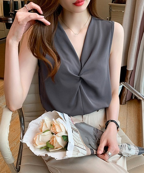 [Miniministore] [Yong Tong] безрукавка блуза X-LARGE черный женский 