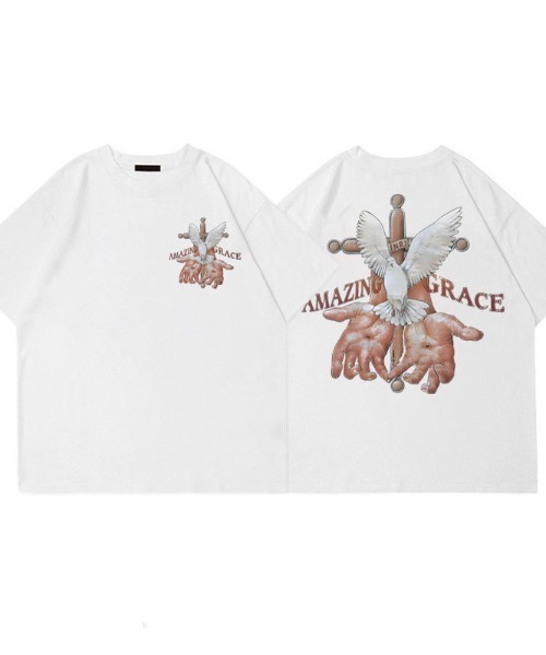 [ ] ロゴグラフィックプリントTシャツ ★大人気★ FreeZone tシャツ グラフィックプリントTシャツ メンズ