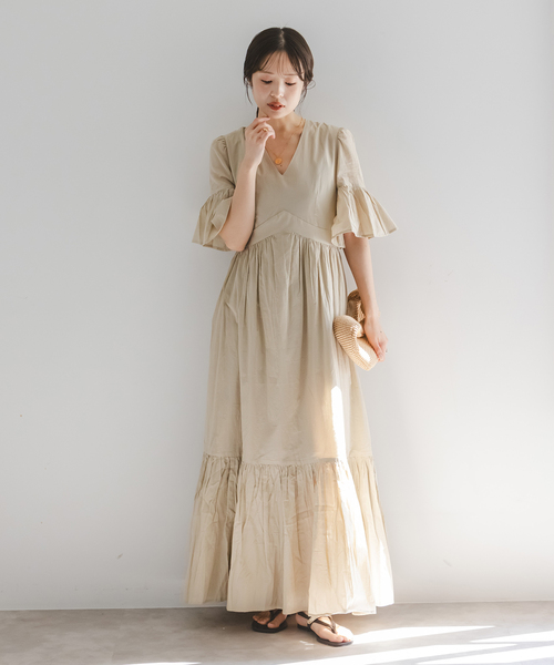 MARIHAマリハ定番半袖ワンピース38ブラウン美品 MARIHA 「MARIHA」 半袖ワンピース 38 ダークパープル