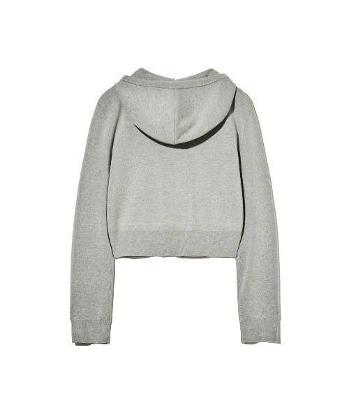 MARITIE FRANCOIS GIRBAUD フーディ グレー さらに100円引き◇MARITHE◇W CIRCLE LOGO CROP HOODIE ZIPUP