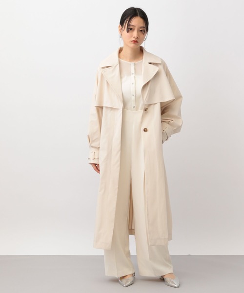 「A part by」 トレンチコート FREE チャコールグレー レディース_画像4
