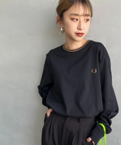 tシャツ 「FRED PERRY/フレッドペリー」 ツインティップライン ロングスリーブTシャツ M9602 レディース メンズ | FRED PERRY