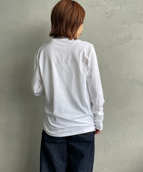 tシャツ 「FRED PERRY/フレッドペリー」 ツインティップライン ロングスリーブTシャツ M9602 レディース メンズ | FRED PERRY | 21