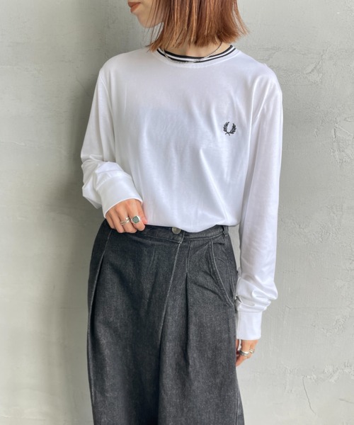 tシャツ 「FRED PERRY/フレッドペリー」 ツインティップライン ロングスリーブTシャツ M9602 レディース メンズ | FRED PERRY | 22