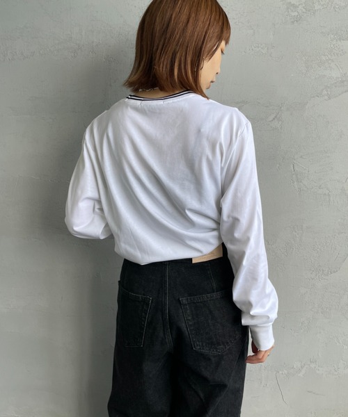 tシャツ 「FRED PERRY/フレッドペリー」 ツインティップライン ロングスリーブTシャツ M9602 レディース メンズ | FRED PERRY | 23