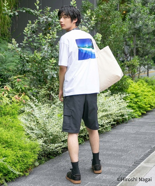 GLOBAL WORK（グローバルワーク） tシャツ 永井博コラボ/Tシャツ/半袖