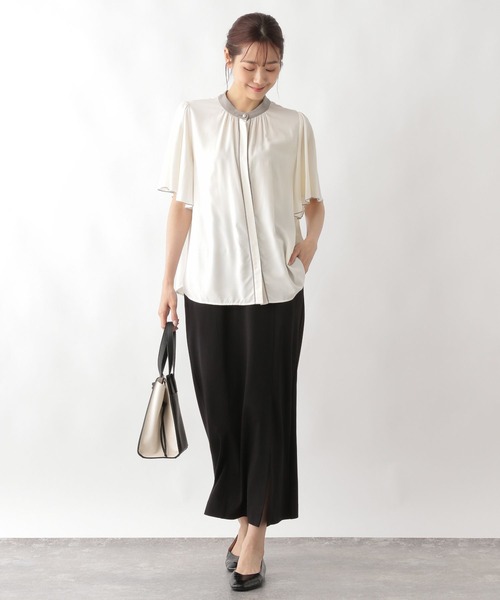 「GLOBAL WORK」 ロングスカート MEDIUM グレイッシュベージュ レディース_画像6