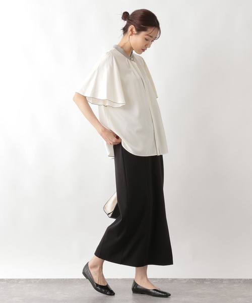 「GLOBAL WORK」 ロングスカート MEDIUM グレイッシュベージュ レディース_画像7