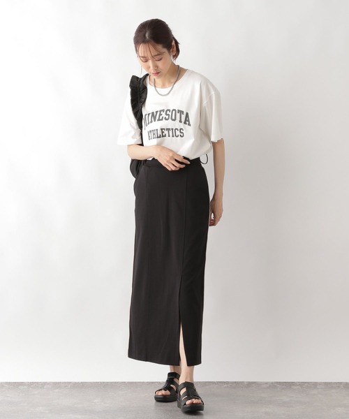 「GLOBAL WORK」 ロングスカート MEDIUM グレイッシュベージュ レディース_画像9