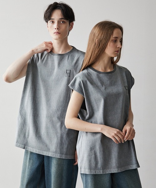 「CLEL」 半袖Tシャツ X-SMALL グレー メンズ
