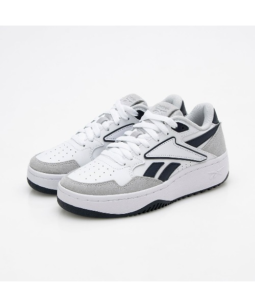 [Reebok] low cut спортивные туфли 24.5cm белый × серый мужской 