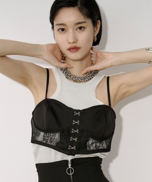 Ezick キャミソール Lingerie hock レースビスチェ : ZOZOTOWN Yahoo